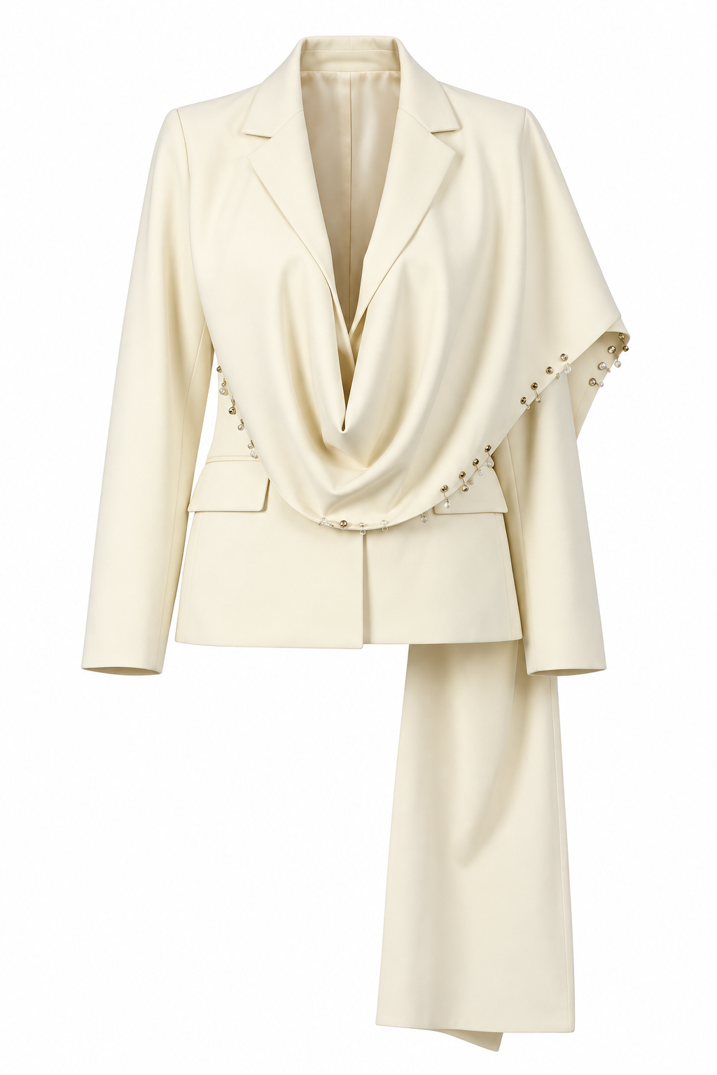 Draped Pearl Blazer