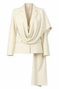 Draped Pearl Blazer