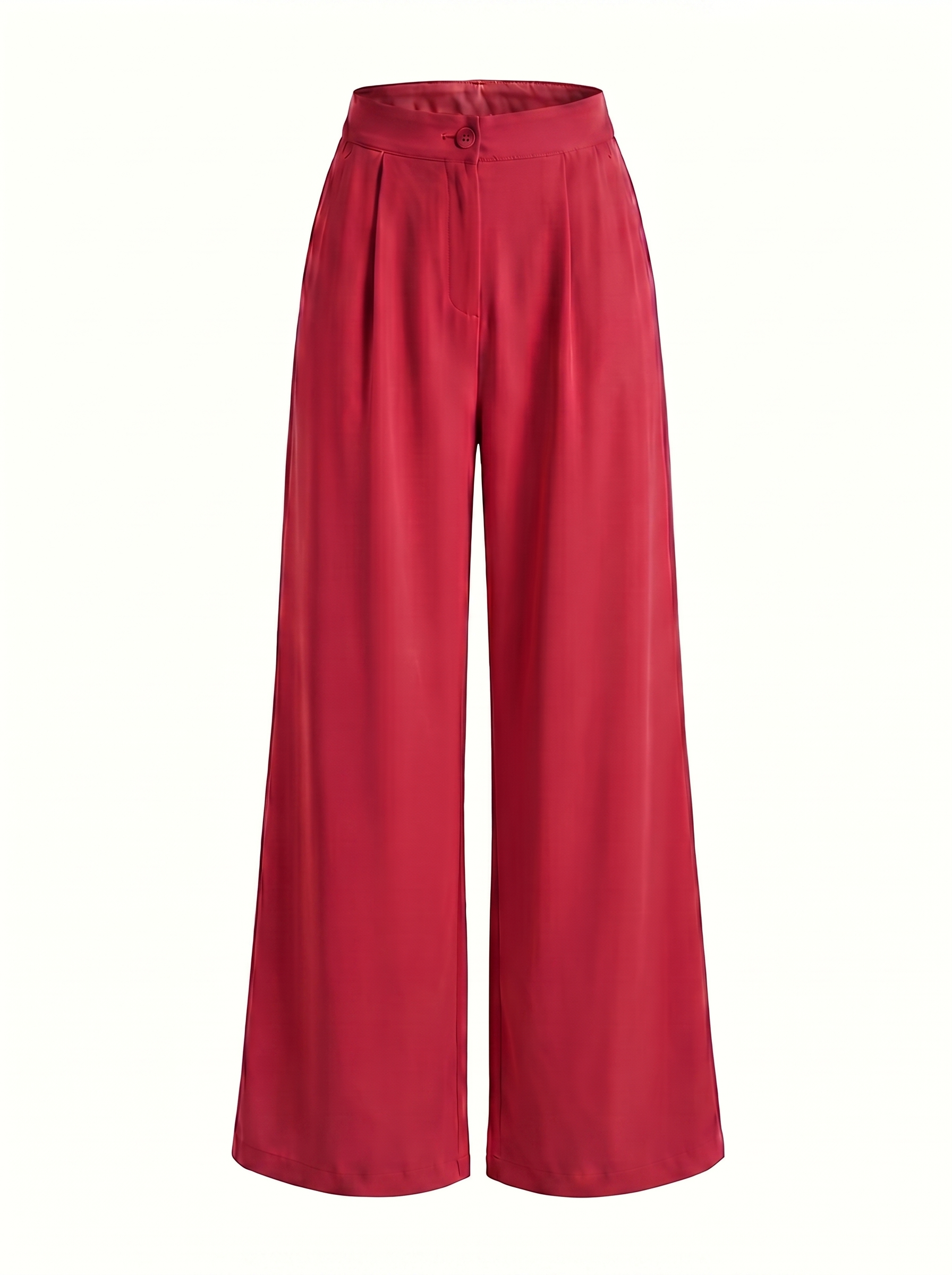 Flow Wide-Leg Pants in Wine Red — Front View | NONZO